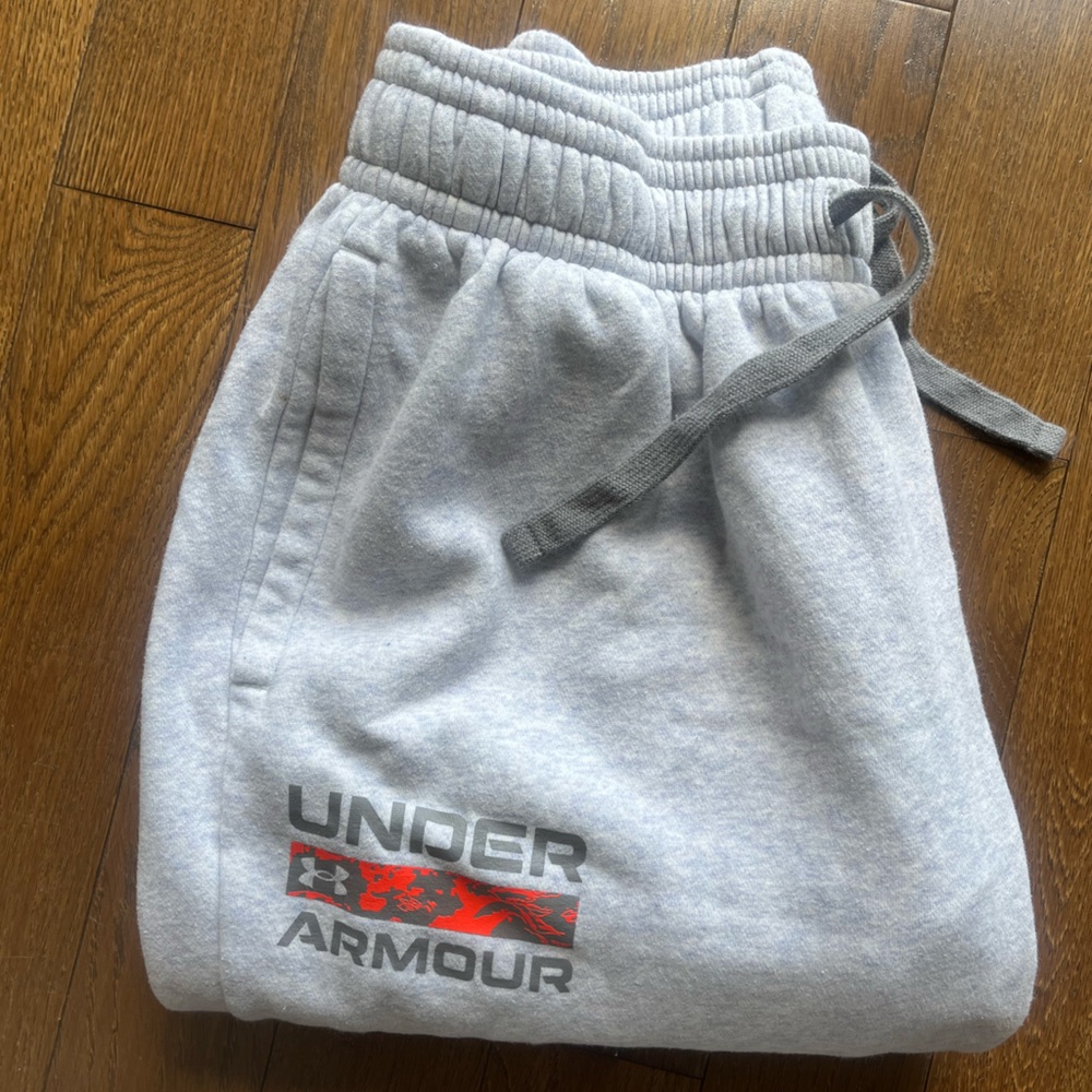 Men’s under armour light gray jogger sweatpants